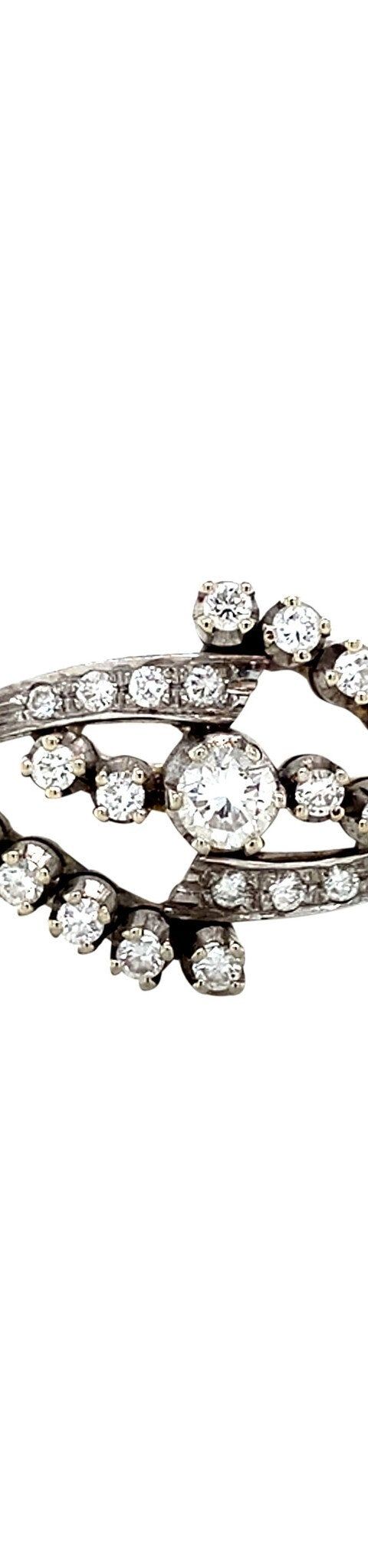 Vintage 18K White Gold Bracelet with Diamond